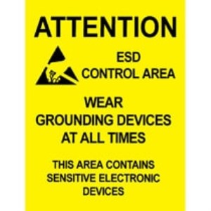 POSTER, AREA WARNING, 17'' x 22'', PACK OF 5