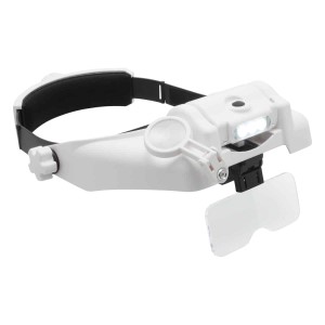 HEAD BAND MAGNIFIER WITH 5 LENS AND RECHARGEABLE LED LIGHT