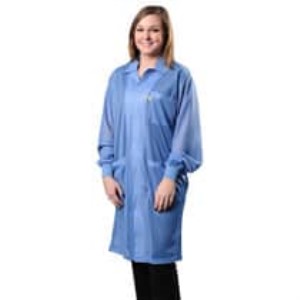 SMOCK, STATSHIELD, LABCOAT, KNITTED CUFF, BLUE, XSMALL