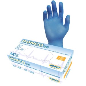 Ronco NE2 Nitrile Blue Examination Glove Powder Free X-Large 100x10