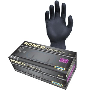 Sentron6 Black Nitrile Examination Glove Powder Free 2X-Large 90x10