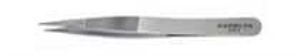Tweezers - Straight Strong Medium Point Carbon Steel - Serrated Tips