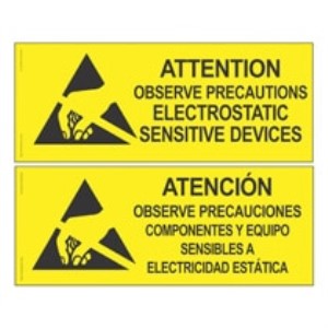 SIGN, ATTENTION, RS-471, ENGLISH-SPANISH, 4'' x 10''
