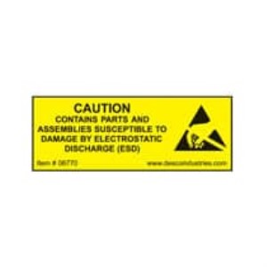  LABEL, EQUIPMENT CONTAINING ESDS  3/4'' x 2'', ROLL OF 500