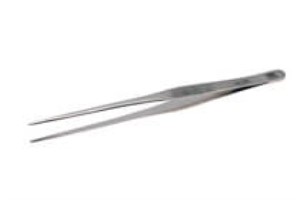 TWEEZERS UTILITY 7in STRAIGHT STRAIGHT TIPS, FINGER SERRATIONS