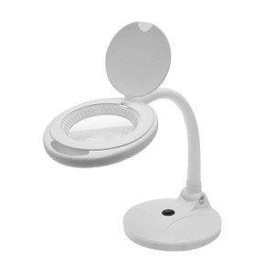 MAGNIFYING LAMP LED OPTIVUE FLEXIBLE GOOSENECK, WITH 5 DIOPTER 4" LENS 36 SMD LEDS, WHITE COLOR