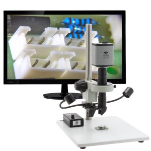 3D VIEWER MICRO LENS SYSTEM WITH MIGHTY CAM HD LITE CAMERA ON POST STAND WITH GOOSENECK LEDS