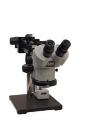 MICROSCOPE SPZ-50 DABS LED RL SPZ-50 MICROSCOPE ON A DOUBLE ARM BOOM STAND AND INTEGRATED LED RING LIGHT WITH DIMMER 
