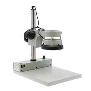 STAND PLED ESD FOR SPZ SERIES WITH DIMMER CONTROL FOR SPZ, SERIES MICROSCOPES, INTEGRATED LED LIGHTS, FOCUS MOUNT WITH COARSE AND FINE FOCUS CONTROL