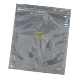 STATIC SHIELD BAG, 1000 SERIES METAL-IN ZIP. 10X6, 100 EA