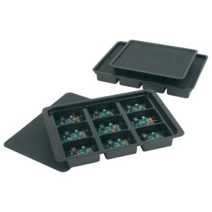 KITTING TRAY, 10-1/2x8-3/4x1- 1/2 12 CELL 2x1-7/8x1IN ,0.060