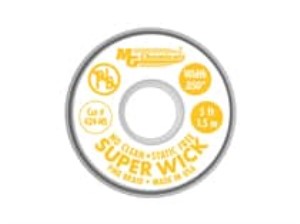 SUPERWICK - #2 YELLOW, STATIC FREE, NO CLEAN, 1.5 mm - 1/16"