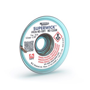 Superwick - #4 Blue, Static Free, No Clean, 2.5 mm - 1/10", 10 ft (will be available on January 1, 2023)