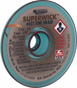 SUPERWICK - #5 BROWN, STATIC FREE, 3.0 mm - 1/8"