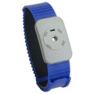 WRISTBAND, DUAL CONDUCTOR, THERMOPLASTIC, ADJUSTABLE, BLUE