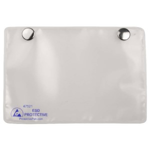CARD HOLDER, DISSIPATIVE, WITH SNAPS, 3''x5'' INSERT, 25PK