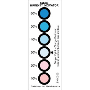 HUMIDITY CARD, 6-SPOT, 200/CAN