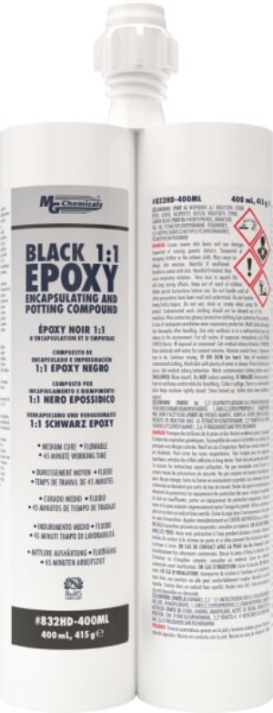 BLACK - Epoxy Potting and Encapsulating Compound 1:1