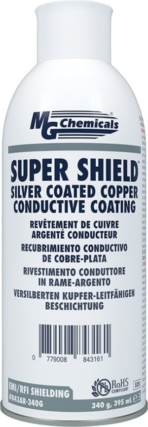 SUPER SHIELD Silver Coated Copper Conductive Coating - UL Recognized