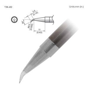 TIP,BENT,R0.2MM/30DEG X 3.5 X 11MM,FX-9701/9702