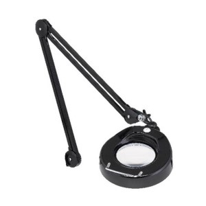 Prolite  5 " Economy Magnifier; 3 Diopter (1.75X); 5 " Rounded Viewing Area\\\, Optical Quality Lens; Integrated Shade Grab Handle; Table Edge Clamp\\\, 45'' Reach; 120v; 22 Watt Bulb.     Black