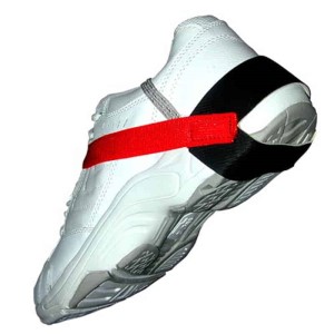 Heel Grounder, 1.25" Cup, Stretch Velcro, 1 Meg, Red