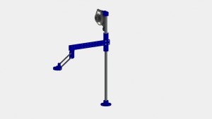 Kolver linear arm with added front folding section