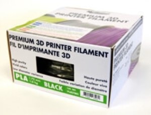 Black PLA 3D Printer Filament, 1.75 mm, 1 kg Spool