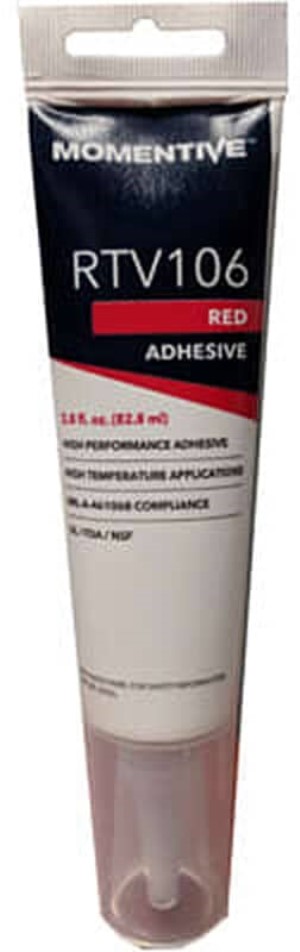 RTV 106 SILICONE, ONE-PART, RED, PASTE, HIGH TEMP.