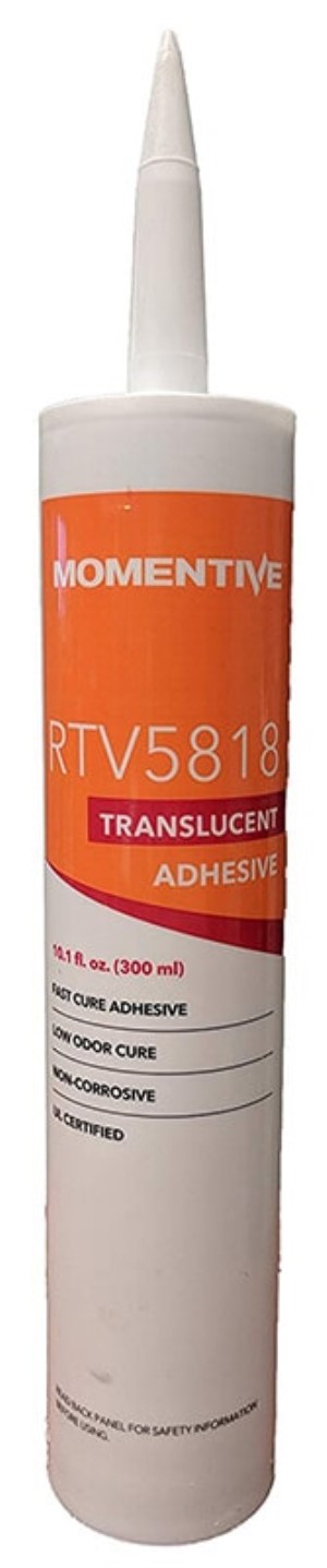 RTV 5818 SILICONE, ONE-PART, TRANSLUCENT, PASTE, NON-CORROSIVE, FAST CURE, UL RECOGNIZED, HIGH STRENGTH, Requires Dispensing Gun