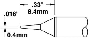 CARTRIDGE/ CONICAL/ 0.4MM (0.016 IN)