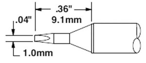 CARTRIDGE/ CHISEL/ 1MM (0.04 IN)/ 30DEG