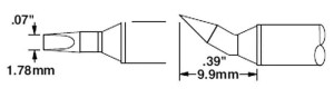 CARTRIDGE/ CHISEL/ BENT/ 1.78MM (0.07 IN)/ 30DEG