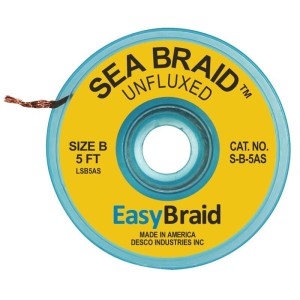 DESOLDERING BRAID\, SEA BRAID\, .050" X 5'\, ANTISTATIC\, 25/PACK