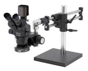 ProZoom  6.5 Trinocular Microscope; Super-Wide (28mm) 10X Eyepieces; ESD Safe Standard; Standard Range 5-65x (up to 390X with optional parts); .3x CCD Adapter; 5MP Ultra-Cam  II Hybrid HDMI/USB Digital Camera with Advanced Imaging & Measurement Software Suite and 22" LCD Monitor; AIMS includes on-screen controls via wireless mouse for Image/Video Capture\\\, Live vs. Frozen Image comparison\\\, Calibrated Measurement\\\, Labeling\\\, Digital Noise Reduction\\\, Export to Excel\\\, and more; Now included FREE ($595 Value) Exclusive PC suite software extension combines all features listed above\\\, along with Extended Depth of Field Stacking\\\, Image Stiching\\\, and more (PC needed);  6 Diopter Adjustable eyepieces to correct individual eyesight variations; Greater working distance\\\, Magnification range\\\, and Field of View than a traditional microscope; Micro-Lite  LV2000-B LED Ring Light