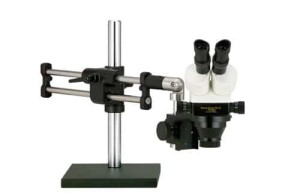 ProZoom  4.5 Stereo-Zoom Microscope; Extra-Large (22mm) 10X Eyepieces; Standard Range 7-45X (3.5   225X with optional parts); 16" Tall Ball Bearing Base\\\, Easy 360  main body rotation; 90-250mm working distance;  0.5 Auxiliary Objective Lens at no charge ($125 value);  5 Diopter Adjustable eyepieces to correct individual eyesight variations; 45  Eyetube inclination; ESD Safe Standard; NO Light