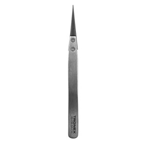 PRECISION SS TWEEZER, W/ REPLACEABLE CARBON  FIBER TIPS, STRONG FLAT TIP, FINE, STYLE 00