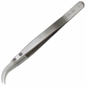 PRECISION TWEEZERS W/REPLACEABLE DELRIN FIBER TIPS , DELRIN REPLACEABLE TIPS CURVED VERY FINE 7 SM