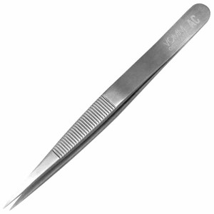 PRECISION SS TWEEZERS, STRONG BODY FINGER GROOVES MEDIUM FINE AC SA