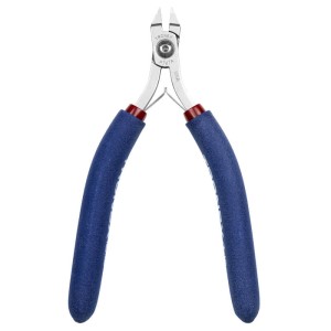PLIER, FLAT NOSE-STUBBY SMOOTH JAW ANGLED TIPS LONG