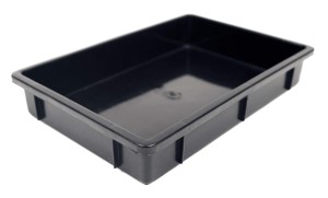12.5" x 9" x 1.6" CONDUCTIVE TRAY STACKABLE